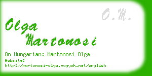 olga martonosi business card